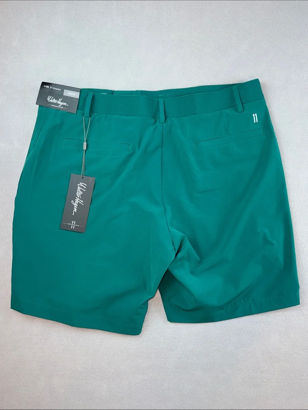 Walter Hagen Green Flat Front Performance Cooling Golf Shorts Size 36 NWT
